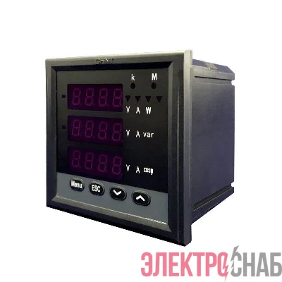 Прибор измерительный многофункциональный PD666-3S4 3ф 5А RS-485 96х96 LED дисплей 380В CHINT 765094