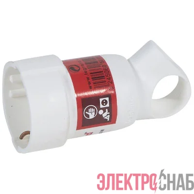 Розетка кабельная Helium 16А 2К+3 бел. с кольцом Leg 050191