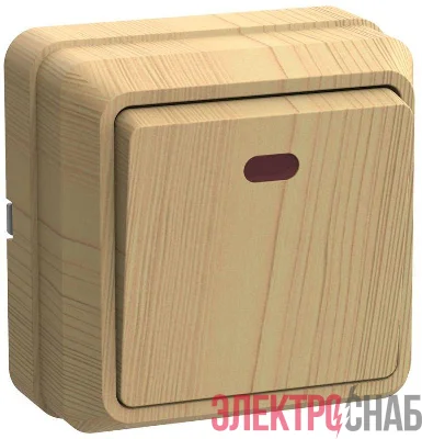 Выключатель 1-кл. ОП Октава 10А IP20 ВС20-1-1-ОС с индикацией сосна GENERICA EVO11-K03-10-DC