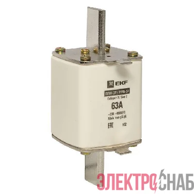Вставка плавкая ППН-37 400/63А габарит 2 PROxima EKF fus-37/400/63
