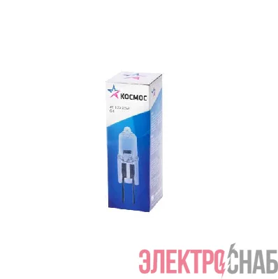 Лампа галогенная JC 20Вт G4 12В Космос LKsmJC12V20W