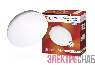 Светильник светодиодный DECO НОЧНОЕ НЕБО 36Вт 4000К 2340лм 230В 350х55мм IN HOME 4690612033556