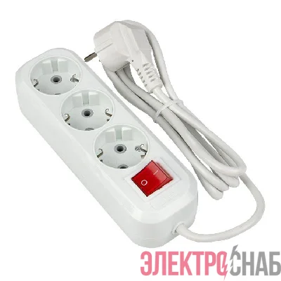 Удлинитель 3х2м с заземл. 16А IP20 Эксперт 3.0кВт с выкл. ПВС 3х1 PROxima EKF UBA16-310-3-02i