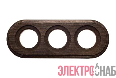 Рамка 3-м ОП ретро старое дерево Bironi BF1-630-17