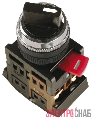 Переключатель AC-22 на 2 полож. I-O 1НО+1НЗ черн. GENERICA BSW10-AC-2-K02