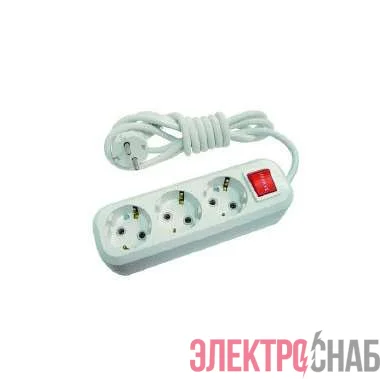 Удлинитель 3х2м с заземл. с выкл.16А IP20 Makel MGP212