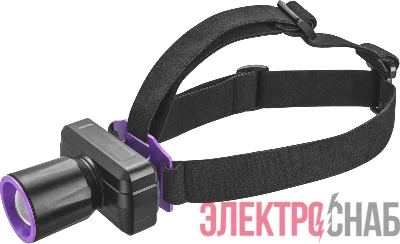 Фонарь аккумуляторный налобный 90 864 OPT-H06-ACCU 1LED 5Вт 3 реж. Li-Ion 1.2А.ч ОНЛАЙТ 90864