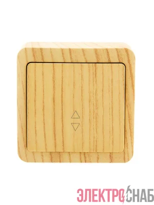 Переключатель проходной 1-кл. 1п ОП Viola 10А IP20 беленый дуб LEZARD 751-5200-105