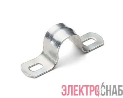 Скоба крепежная двухлапковая СМД d19-20мм метал. (уп.100шт) Промрукав PR08.2547