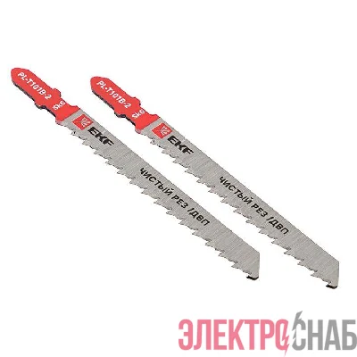 Пилка для электролобзика прямые T101B (чистовой рез по ДВП)(SK5) (уп.2шт) Expert EKF pl-t101b-2