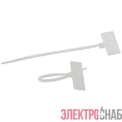 Хомут кабельный 2.5х110 с площадкой для маркировки 21х10 NO-225-318 бел. (уп.50шт) Эра Б0066059