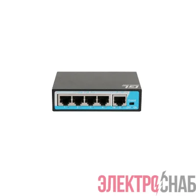 Коммутатор неуправляемый 4 PoE (802.3af) порта 10/100Мбит/с до 250 метров cat6 1Upl 60W GIGALINK GL-SW-F005-04P