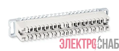 Плинт размыкаемый на 10 пар DM-10P маркировка 0-9 Cabeus 7017c