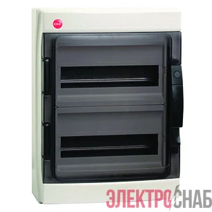 Щиток настенный 24мод. IP65 с дверцей с 2-мя клеммн. блоками 87508 и замком сер. DKC 85924