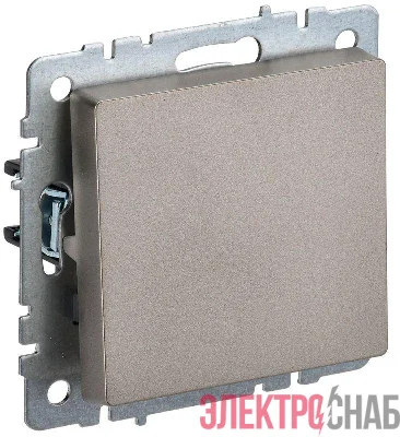 Выключатель 1-кл. СП BRITE ВС10-1-0-БрШ 10А механизм шампань IEK BR-V10-0-10-K37