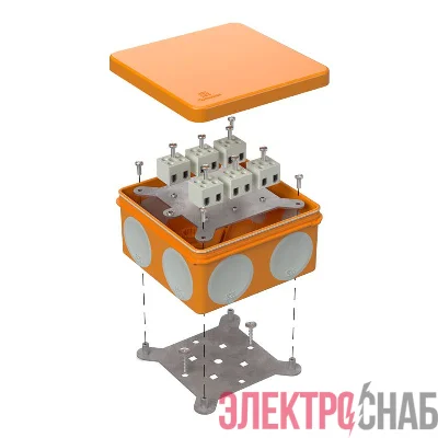 Коробка огнестойкая ОП двухкомпонентн. 60-0300-FR2.5-12 Е15-Е120 100х100х50 Промрукав 60-0300-FR2.5-12