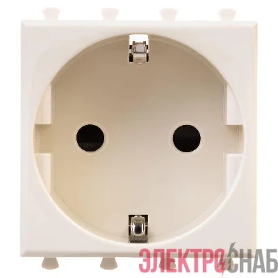 Розетка 1-м 2мод. Avanti "Ванильная дымка" 16А IP20 2P+E защ. шторки беж. DKC 4405002