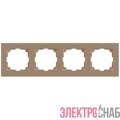 Рамка 4-м СП Accent 6-504-04 шампань Intro Б0063766