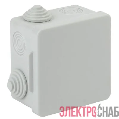 Коробка распаячная ОП КОР 80х80х50мм с гермовводами 7 входов IP54 Эра Б0037443