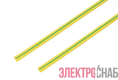 Трубка термоусадочная 6.0/3.0 1м желт./зел. Rexant 20-6007