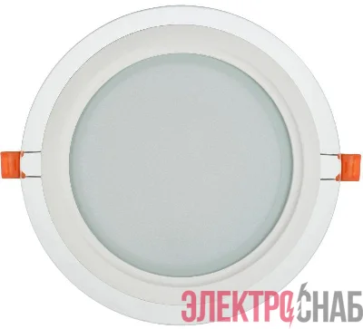 Светильник светодиодный ДВО 1622 18Вт 4000К IP20 встраив. со стекл. круг IEK LDVO0-1622-18-4000-K01