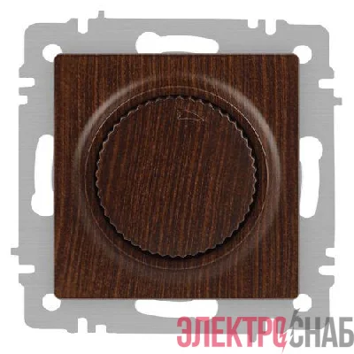 Светорегулятор поворотный СП Accent 6-401-10 600Вт 230В IP20 венге Intro Б0063687