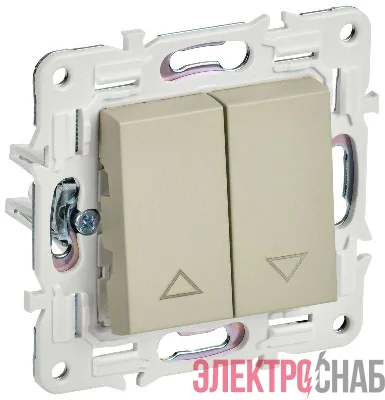 Выключатель жалюзи SKANDY 10А SK-V12B беж. IEK SK-V15-0-10-K10