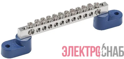 Шина нулевая Ni ШНИ-6х9-12-У2-С на двух угловых изоляторах IEK YNN10-12-C2-K07-N