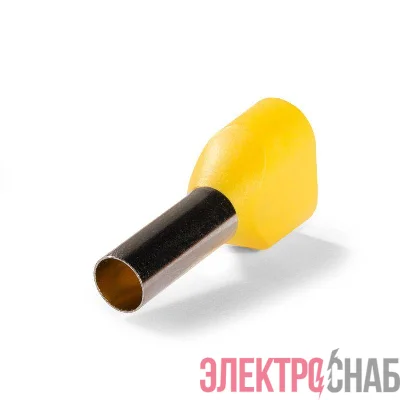 Наконечник штыревой втулочный изолированный НШВИ(2) 6.0-14 ЕВРО желт. КВТ 103249
