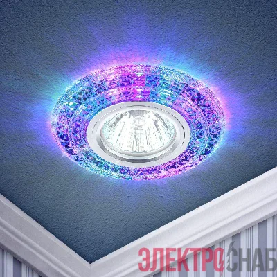 Светильник DK LD3 SL/RGB декор cо светодиодной подсветкой (мультиколор) прозр. ЭРА Б0019205