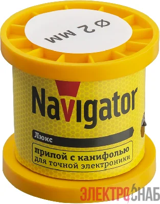 Припой 93 084 NEM-Pos02-61K-2-K100 (ПОС-61; катушка; 2мм; 100 г) Navigator 93084