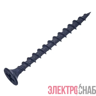 Саморез гипрок-дерево 3.5х25 потай крупн. резьба оксид европодвес (уп.30шт) СТРОЙМЕТИЗ UTORM2010031
