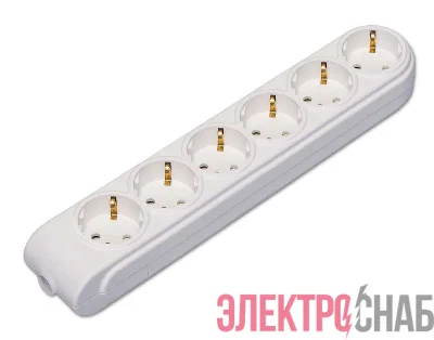 Колодка удлинителя 6-м с заземл. защ. шторки Makel N6210000
