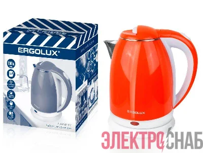 Чайник ELX-KS07-С37 ПРОМО чайник нерж.сталь/пластик 1.8л 220-240В 1500Вт орнаж./бел. ERGOLUX 13955