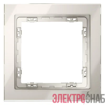 Рамка 1-м S70 стеклян. кашемир Voltum VLS110103