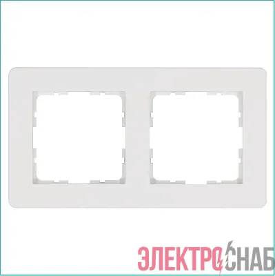 Рамка 2-м G-Flex бел. глянцевый Jasmart G1102W