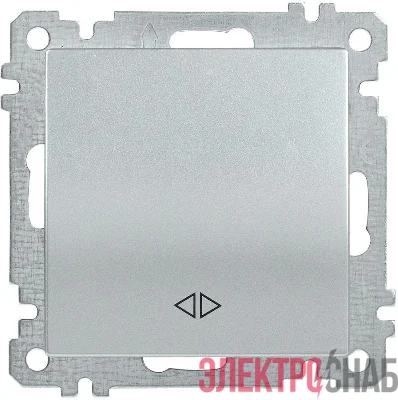 Выключатель перекрестный 1-кл. СП Bolero ВС10-1-3-Б 10А IP20 механизм серебр. IEK EVB13-K23-10
