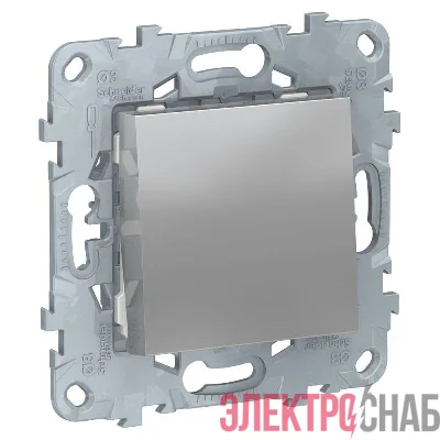 Переключатель 1-кл. UNICA NEW (сх.6) 10AX 250В алюм. SchE NU520330