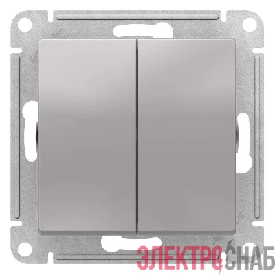 Переключатель перекрестный 2-кл. AtlasDesign 2хсх.7 10АХ механизм алюм. SE ATN000373