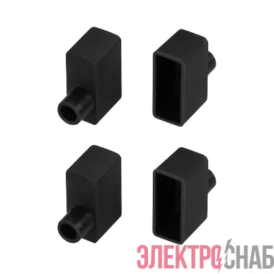 Заглушка WPH-FLEX-0616-SIDE BLACK с отверстием пластик (комплект) Arlight 045880