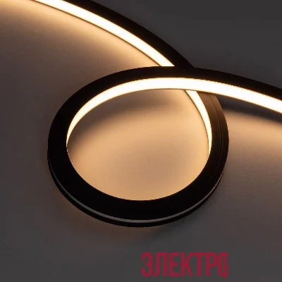 Лента светодиодная NOVA-TOP-BLACK-A120-16x15mm 24В Warm 2700К 10Вт/м IP67 2835 wire x2 вывод боков. герметичная (уп.5м) Arlight 049080