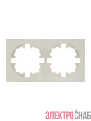 Рамка 2-м OSEN горизонт. квадрат сл. кость LEZARD 743-9000-147