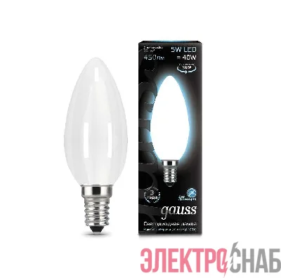 Лампа светодиодная Black Filament Свеча E14 5Вт 4100К OPAL Gauss 103201205