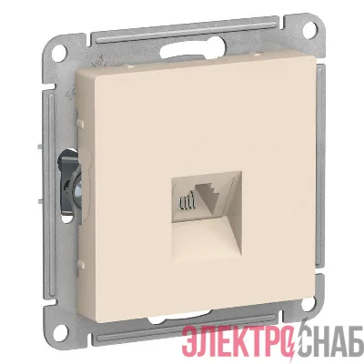 Механизм розетки телефонной 1-м СП AtlasDesign RJ11 беж. SchE ATN000281