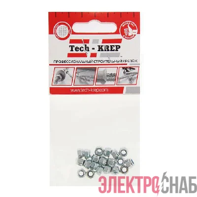 Гайка самоконтрящаяся М4 DIN 985 оцинк. (уп.20шт) Tech-Krep/Zitar 103029