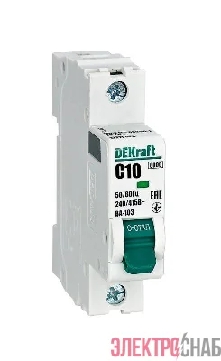 Выключатель автоматический модульный 1п C 10А 6кА ВА-103 DEKraft 12271DEK