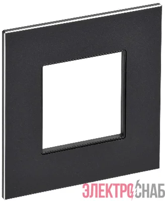 Рамка 1-м SKANDY SK-F31Bl металл черн. IEK SK-M12-M-K02