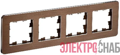 Рамка 4-м BRITE РУ-4-1-Бр метал. коричн. RE AL IEK BR-M42-M-21-K30