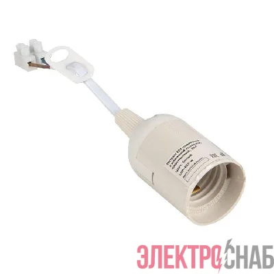 Патрон Е27 подвесной с клеммной колодкой пластик бел. PROxima EKF LHP-E27-w