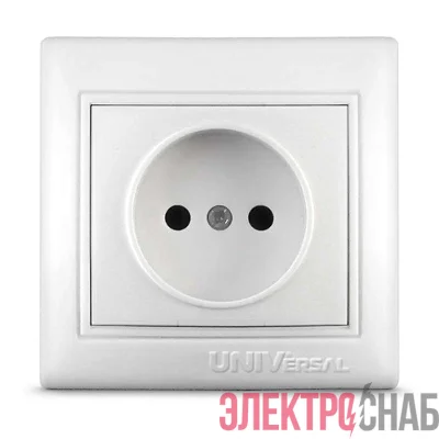 Розетка 1-м СП Севиль 16А IP20 без заземл. бел. UNIVersal С0022